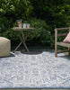 Unique Loom Outdoor Aztec T-KZOD16 Blue Area Rug Rectangle Lifestyle Image