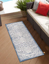 Unique Loom Outdoor Aztec T-KZOD16 Blue Area Rug Runner Lifestyle Image