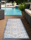 Unique Loom Outdoor Aztec T-KZOD16 Blue Area Rug Runner Lifestyle Image