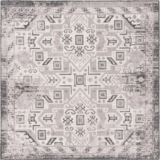 Unique Loom Outdoor Aztec T-KZOD16 Charcoal Gray Area Rug Square Top-down Image