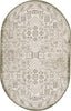 Unique Loom Outdoor Aztec T-KZOD16 Green Area Rug Oval Top-down Image