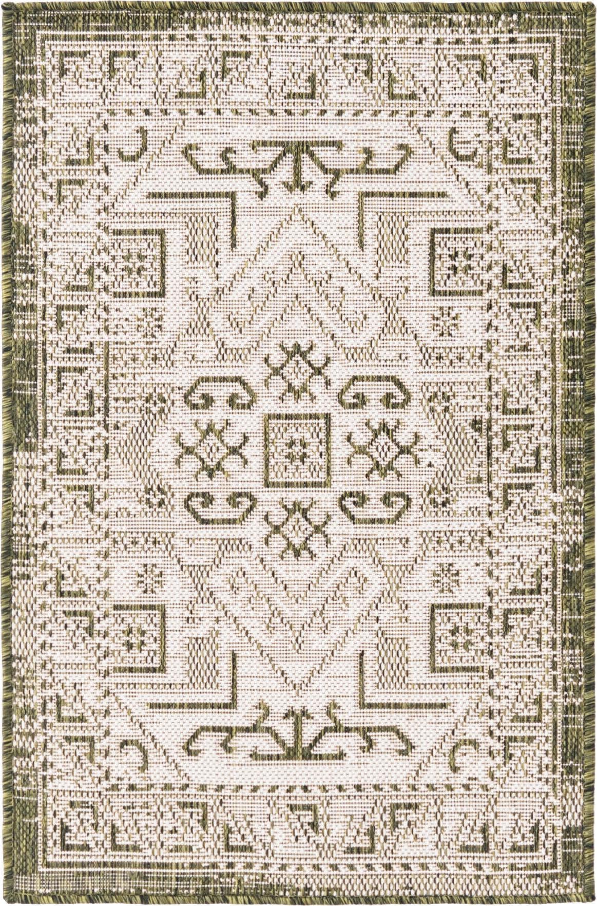 Unique Loom Outdoor Aztec T-KZOD16 Green Area Rug – Incredible Rugs and ...