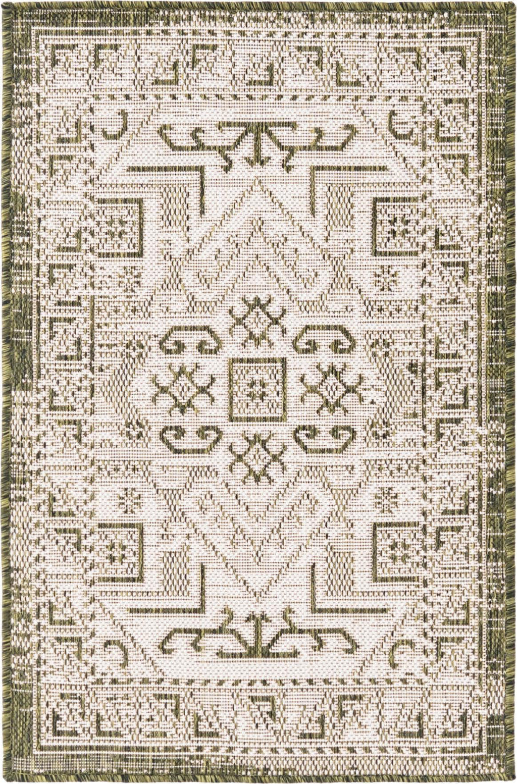 Unique Loom Outdoor Aztec T-KZOD16 Green Area Rug – Incredible Rugs and ...