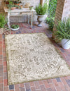 Unique Loom Outdoor Aztec T-KZOD16 Green Area Rug Rectangle Lifestyle Image