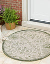Unique Loom Outdoor Aztec T-KZOD16 Green Area Rug Round Lifestyle Image