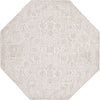 Unique Loom Outdoor Aztec T-KZOD16 Light Gray Area Rug Octagon Top-down Image
