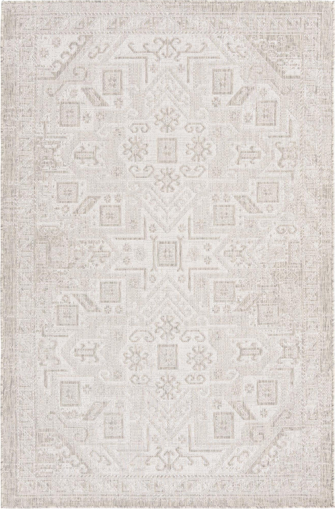 Unique Loom Outdoor Aztec T-KZOD16 Light Gray Area Rug main image