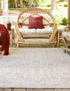 Unique Loom Outdoor Aztec T-KZOD16 Light Gray Area Rug Rectangle Lifestyle Image