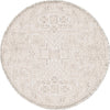 Unique Loom Outdoor Aztec T-KZOD16 Light Gray Area Rug Round Top-down Image