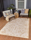 Unique Loom Outdoor Aztec T-KZOD16 Natural Area Rug Rectangle Lifestyle Image