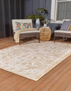 Unique Loom Outdoor Aztec T-KZOD16 Natural Area Rug Rectangle Lifestyle Image