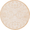 Unique Loom Outdoor Aztec T-KZOD16 Natural Area Rug Round Top-down Image