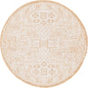 Unique Loom Outdoor Aztec T-KZOD16 Natural Area Rug Round Top-down Image