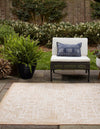 Unique Loom Outdoor Aztec T-KZOD16 Natural Area Rug Square Lifestyle Image