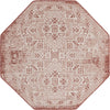 Unique Loom Outdoor Aztec T-KZOD16 Rust Red Area Rug Octagon Top-down Image
