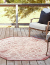 Unique Loom Outdoor Aztec T-KZOD16 Rust Red Area Rug Octagon Lifestyle Image