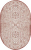 Unique Loom Outdoor Aztec T-KZOD16 Rust Red Area Rug Oval Top-down Image