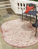 Unique Loom Outdoor Aztec T-KZOD16 Rust Red Area Rug Oval Lifestyle Image