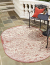 Unique Loom Outdoor Aztec T-KZOD16 Rust Red Area Rug Oval Lifestyle Image