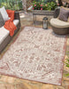 Unique Loom Outdoor Aztec T-KZOD16 Rust Red Area Rug Rectangle Lifestyle Image