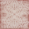 Unique Loom Outdoor Aztec T-KZOD16 Rust Red Area Rug Square Top-down Image
