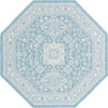 Unique Loom Outdoor Aztec T-KZOD17 Aqua Area Rug Octagon Top-down Image