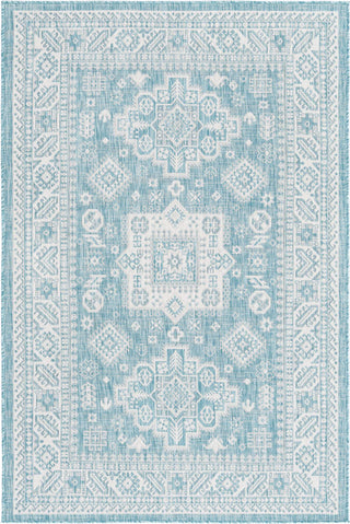 Unique Loom Outdoor Aztec T-KZOD17 Aqua Area Rug main image