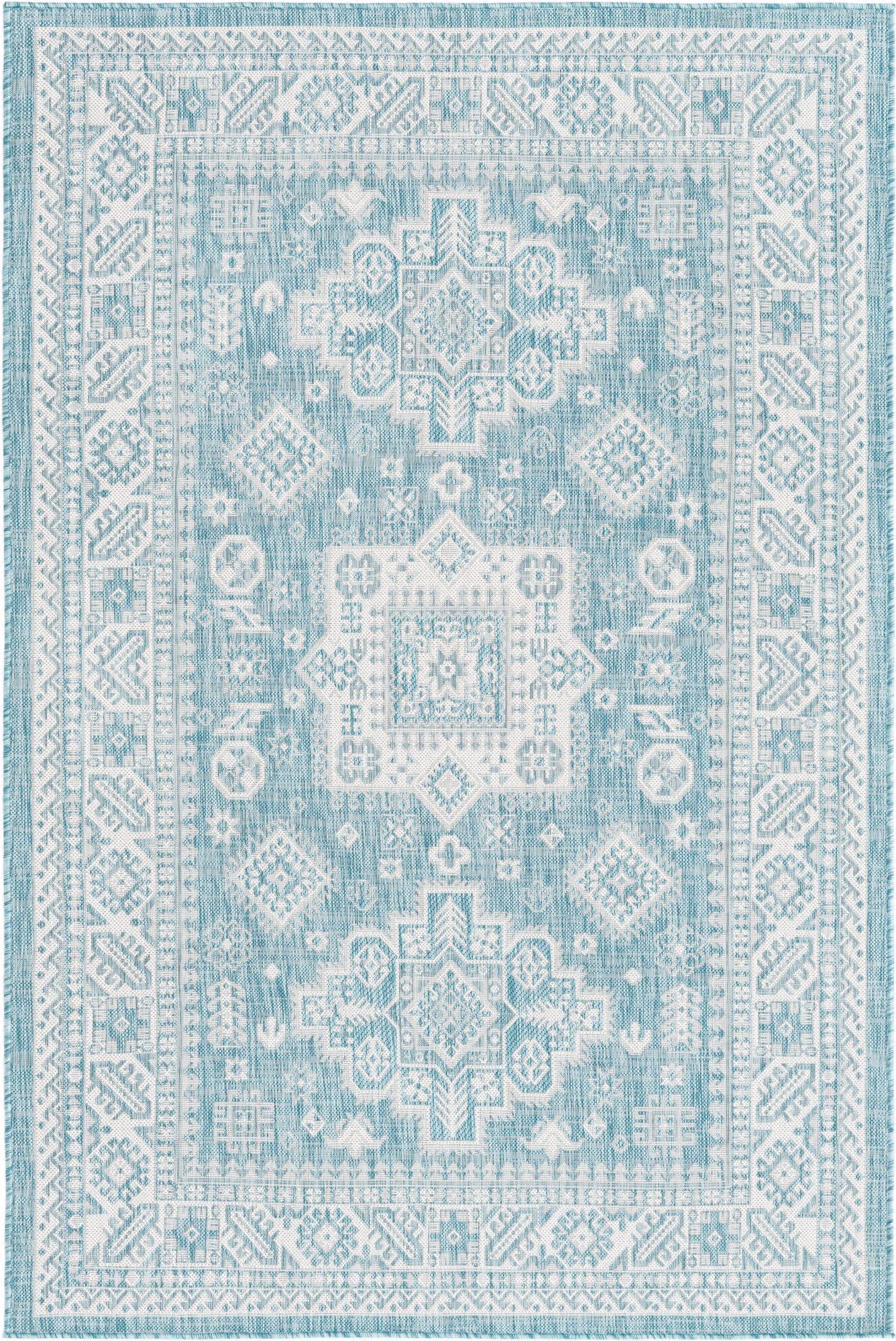 Unique Loom Outdoor Aztec T-KZOD17 Pink Area Rug – Incredible Rugs and ...