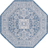 Unique Loom Outdoor Aztec T-KZOD17 Blue Area Rug Octagon Top-down Image