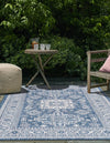 Unique Loom Outdoor Aztec T-KZOD17 Blue Area Rug Rectangle Lifestyle Image