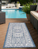 Unique Loom Outdoor Aztec T-KZOD17 Blue Area Rug Runner Lifestyle Image