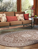 Unique Loom Outdoor Aztec T-KZOD17 Brown Area Rug Oval Lifestyle Image