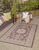 Unique Loom Outdoor Aztec T-KZOD17 Brown Area Rug Rectangle Lifestyle Image