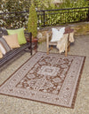 Unique Loom Outdoor Aztec T-KZOD17 Brown Area Rug Rectangle Lifestyle Image