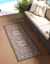 Unique Loom Outdoor Aztec T-KZOD17 Brown Area Rug Runner Lifestyle Image