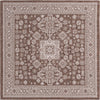 Unique Loom Outdoor Aztec T-KZOD17 Brown Area Rug Square Top-down Image