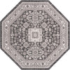 Unique Loom Outdoor Aztec T-KZOD17 Charcoal Gray Area Rug Octagon Top-down Image