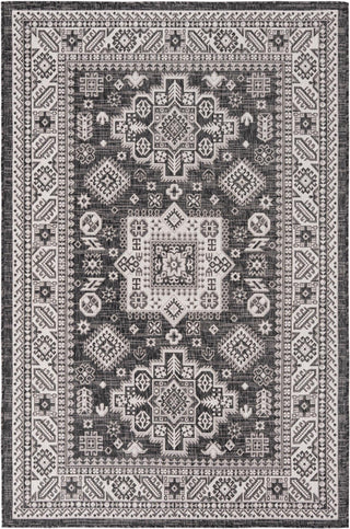 Unique Loom Outdoor Aztec T-KZOD17 Charcoal Gray Area Rug main image