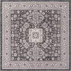 Unique Loom Outdoor Aztec T-KZOD17 Charcoal Gray Area Rug Square Top-down Image