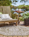 Unique Loom Outdoor Aztec T-KZOD17 Green Area Rug Octagon Lifestyle Image
