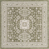 Unique Loom Outdoor Aztec T-KZOD17 Green Area Rug Square Top-down Image