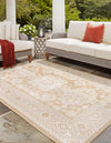 Unique Loom Outdoor Aztec T-KZOD17 Natural Area Rug Rectangle Lifestyle Image