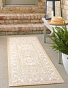 Unique Loom Outdoor Aztec T-KZOD17 Natural Area Rug Runner Lifestyle Image
