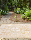 Unique Loom Outdoor Aztec T-KZOD17 Natural Area Rug Square Lifestyle Image