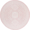 Unique Loom Outdoor Aztec T-KZOD17 Pink Area Rug Round Top-down Image