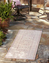 Unique Loom Outdoor Aztec T-KZOD17 Pink Area Rug Runner Lifestyle Image