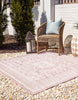 Unique Loom Outdoor Aztec T-KZOD17 Pink Area Rug Square Lifestyle Image