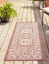 Unique Loom Outdoor Aztec T-KZOD17 Rust Red Area Rug Runner Lifestyle Image