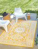 Unique Loom Outdoor Aztec T-KZOD17 Yellow Area Rug Rectangle Lifestyle Image