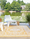 Unique Loom Outdoor Aztec T-KZOD17 Yellow Area Rug Rectangle Lifestyle Image